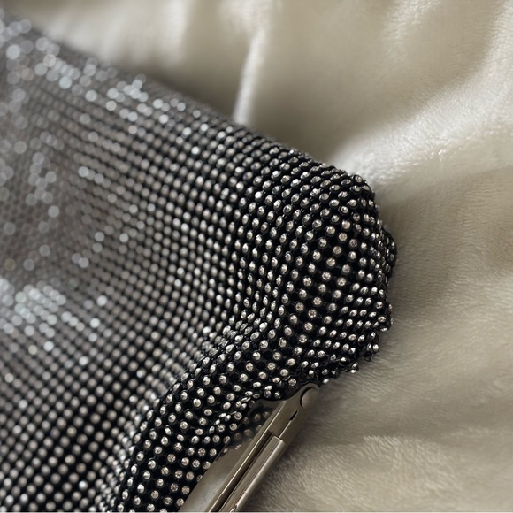 Glamorous Black and Silver Clutch with Detachable Chain - Picture 5 of 5